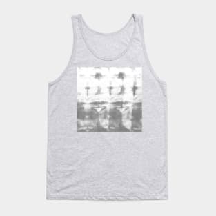 Gray Shibori Stripes Tank Top